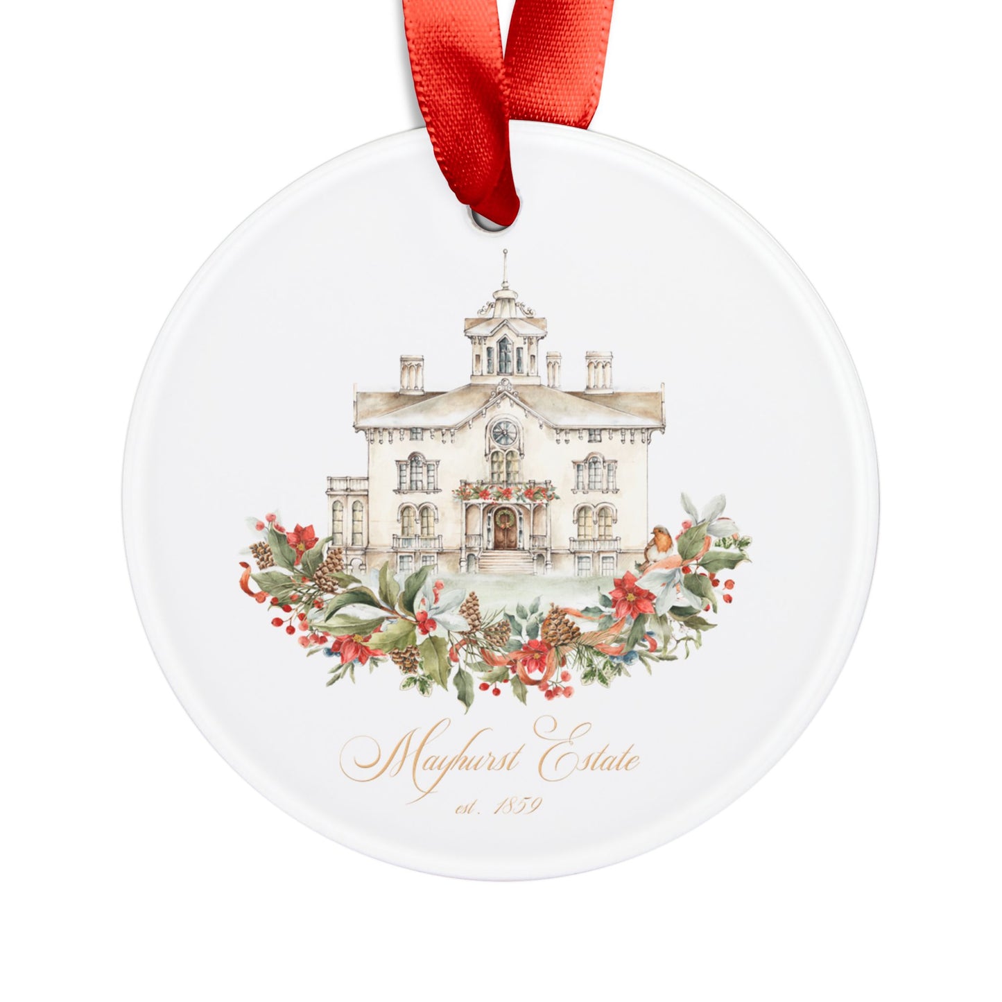 Acrylic Ornament with Ribbon