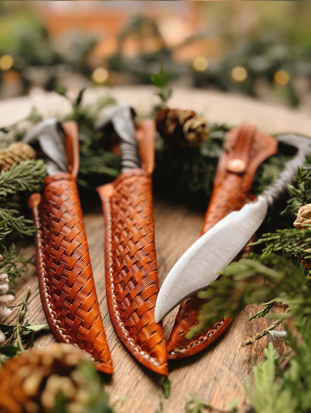 LINCOLN'S CUSTOM KNIFE & LEATHER SHEATH SET