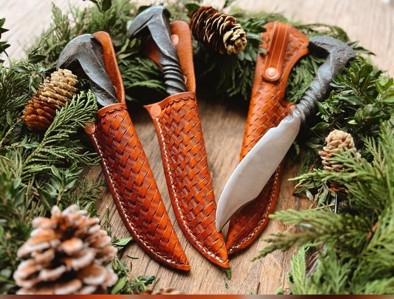 LINCOLN'S CUSTOM KNIFE & LEATHER SHEATH SET