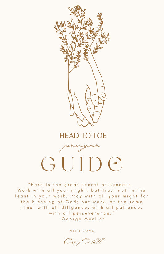 download a printable guide for head to toe prayers for sons and daughtere