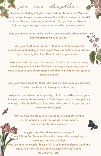 A daily prayer guide for daughter