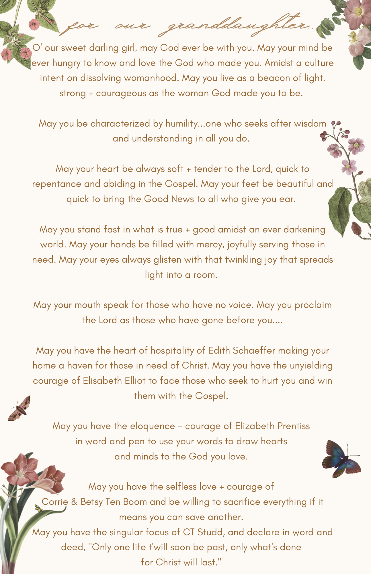 Printable: Head to Toe Prayer Guide for Sons & Daughters (UPDATE: NOW INCLUDES GRANDPARENT VERSION))