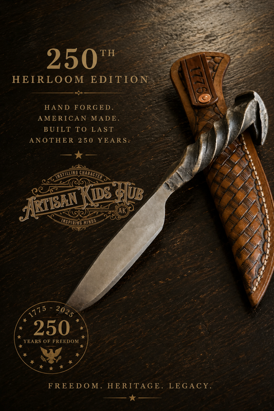 LINCOLN'S LIMITED EDITION AMERICA 250th KNIFE & LEATHER SHEATH SET